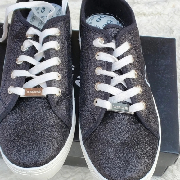 Bebe Glitter Platform sneakers 10 NWB - Picture 7 of 8